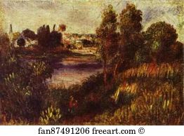 1890 Oil On Canvas The National Gallery Of Art Art Print - Landscape At Vétheuil