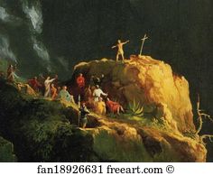 Wilderness Art Print - Landscape Composition: Saint John In The Wilderness. Detail