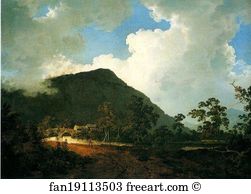 Wright Art Print - Landscape Near Bedgellert, North Wales