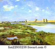 Mortes Art Print - Landscape Of Aigues-Mortes