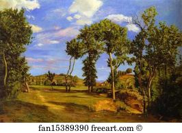 On The Shore Art Print - Landscape On The Shore Of Lez