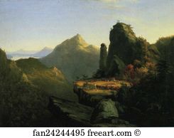 Landscape Scene From Art Print - Landscape Scene From "