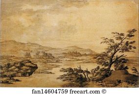 Blot Art Print - Landscape Study Development From A Blot