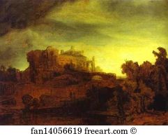 Landscape With A Castle Art Print - Landscape With A Castle