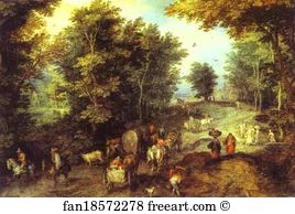 Ford Art Print - Landscape With A Ford