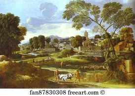 Funeral Art Print - Landscape With Funeral Of Phocion