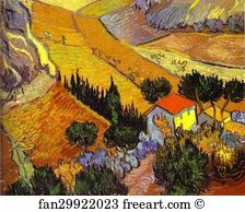 Russia Art Print - Landscape With House And Laborer (Paysage Avec Une Maison Et Un Laboureur)