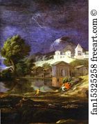 Kunstinstitut Art Print - Landscape With Pyram And Thisbe. Detail