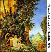 1507 Art Print - Landscape With Satyr Family