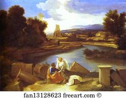 Matthew Art Print - Landscape With St. Matthew