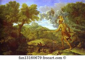 Oil On Canvas The Metropolitan Museum Of Art Art Print - Landscape With The Blind Orion Looking For Sun