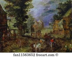 Jan Brueghel The Elder Art Print - Landscape