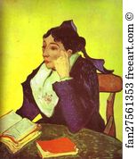 Book Art Print - L'arlésienne Madame Ginoux With Books