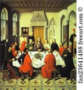 Alterpiece Art Print - Last Supper (Central Section Of An Alterpiece)