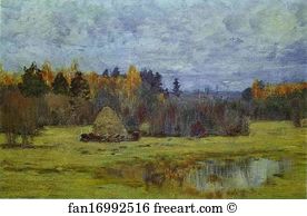 1894 Oil On Canvas The Russian Museum Art Print - Late Autumn