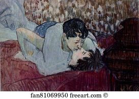 58 Art Print - Le Baiser / The Kiss