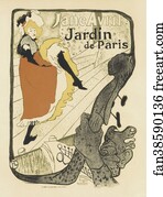 Toulouse Art Print - Le Jardin De Paris "jane Avril".