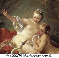 60 X 74 Cm Nationalmuseum Art Print - Leda And The Swan. Detail