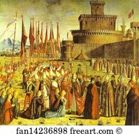 1493 Art Print - Legend Of St. Ursula: The Meeting With The Pope