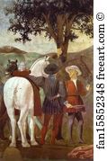1452 1466 Fresco San Francesco Art Print - Legend Of The True Cross: Adoration Of The Wood. Detail