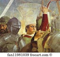 Between Art Print - Legend Of The True Cross: Battle Between Heraclius And Chosroes. Detail