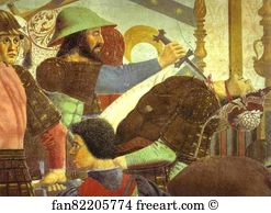 Heraclius Art Print - Legend Of The True Cross: Battle Between Heraclius And Chosroes. Detail
