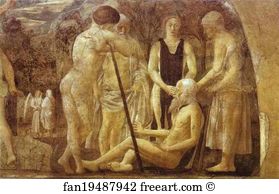 1452 1466 Fresco San Francesco Art Print - Legend Of The True Cross: Death Of Adam. Detail