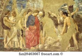 1452 1466 Fresco San Francesco Art Print - Legend Of The True Cross: Death Of Adam. Detail