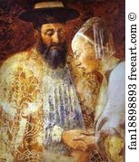 Legend Art Print - Legend Of The True Cross: The Queen Of Sheba Meeting With Solomon. Detail