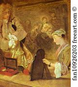 1721 Art Print - L'enseigne De Gersaint. Detail