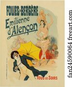 Les Folies Bergère Art Print - Les Folies-Bergère, "émilienne D'alençon".