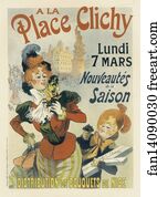 Magasins Art Print - Les Magasins "a La Place Clichy".