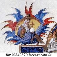 Duc Art Print - Les Trä�s Riches Heures Du Duc De Berry. Coronation Of Mary. Detail