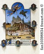 Trä Art Print - Les Trä�s Riches Heures Du Duc De Berry. St. Michael