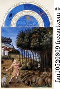 Berry Art Print - Les Trä�s Riches Heures Du Duc De Berry. November
