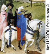 Duc Art Print - Les Trä�s Riches Heures Du Duc De Berry. August. Chateau D'etampes. Detail
