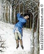 1409 1416 Musée Condé Art Print - Les Trä�s Riches Heures Du Duc De Berry. February. Detail