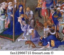 Duc Art Print - Les Trä�s Riches Heures Du Duc De Berry. Adoration Of The Magi. Detail