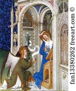 Duc Art Print - Les Trä�s Riches Heures Du Duc De Berry. Coronation Of Mary. Detail