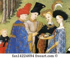 Dourdan Art Print - Les Trä�s Riches Heures Du Duc De Berry. April. Chateau De Dourdan. Detail