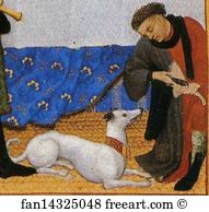 Day Art Print - Les Trä�s Riches Heures Du Duc De Berry. January. A New Year's Day Feast Including Jean De Berry. Detail
