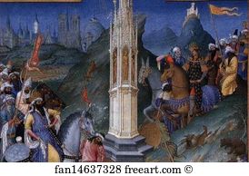 Duc Art Print - Les Trä�s Riches Heures Du Duc De Berry. The Meeting Of The Three Magi. Detail
