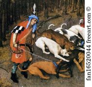 Duc Art Print - Les Trä�s Riches Heures Du Duc De Berry. December. Chateau De Vincennes. Detail