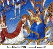 Duc Art Print - Les Trä�s Riches Heures Du Duc De Berry. Coronation Of Mary. Detail