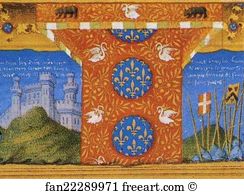 Day Art Print - Les Trä�s Riches Heures Du Duc De Berry. January. A New Year's Day Feast Including Jean De Berry. Detail