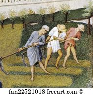 Chapelle Art Print - Les Trä�s Riches Heures Du Duc De Berry. June. Palais De La Cite And Sainte-Chapelle In Paris. Detail