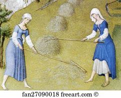 Chapelle Art Print - Les Trä�s Riches Heures Du Duc De Berry. June. Palais De La Cite And Sainte-Chapelle In Paris. Detail
