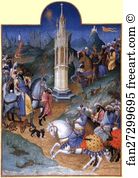 Duc Art Print - Les Trä�s Riches Heures Du Duc De Berry. The Meeting Of The Three Magi