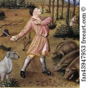 Duc Art Print - Les Trä�s Riches Heures Du Duc De Berry. November. Detail