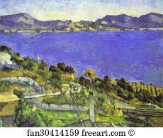 1885 Oil On Canvas Art Print - L'estaque